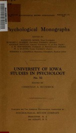 Psychological monographs : general and applied 34 n8_cover