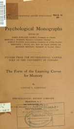 The form of the learning curves for memory 26 no 5_cover