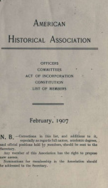 Officers, act of incorporation, contitution, list of members 1907_cover