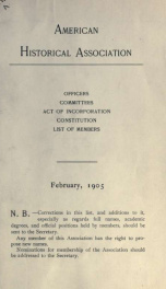 Officers, act of incorporation, contitution, list of members 1905_cover