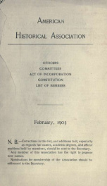 Officers, act of incorporation, contitution, list of members 1903_cover