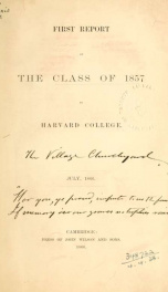 Report of the Class of 1857 in Harvard College_cover