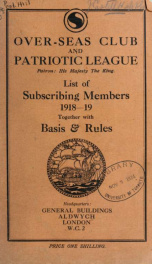 List of subscribing members 1918-1919_cover