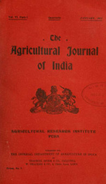 Agricultural Journal of India 6, no.1_cover