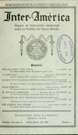 Inter-America; organo de intercambio intelectual entre los pueblos del nuevo mundo ... Español 5, no.4_cover