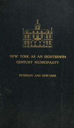 New York as an eighteenth century municipality_cover