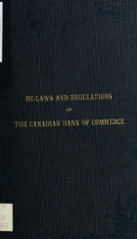 By-laws and regulations of the Canadian Bank of Commerce_cover