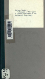 Catalogue of the types & figured specimens in the Geological Department_cover