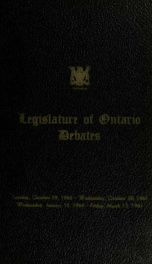 Official report of debates (Hansard) : Legislative Assembly of Ontario = Journal des débats (Hansard) : Assemblée législative de l'Ontario 1963-64 1_cover