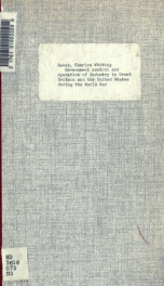 Government control and operation of industry in Great Britain and the United States during the World War_cover