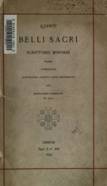 Quinti Belli sacri scriptores minores_cover