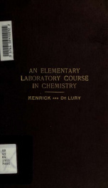 An elementary laboratory course in chemistry_cover
