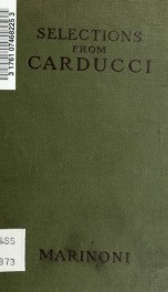 Selections from Carducci; prose and poetry_cover
