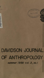 Davidson journal of anthropology 2, No. 1_cover