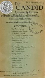 Candid Quarterly Review of Public Affairs, Political, Scientific, Social and Literary 4 no.8_cover