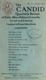 Candid Quarterly Review of Public Affairs, Political, Scientific, Social and Literary 6 no.11_cover