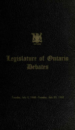 Official report of debates (Hansard) : Legislative Assembly of Ontario = Journal des débats (Hansard) : Assemblée législative de l'Ontario 1968 4_cover