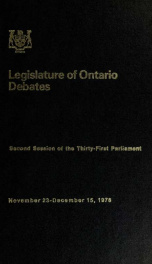 Official report of debates (Hansard) : Legislative Assembly of Ontario = Journal des débats (Hansard) : Assemblée législative de l'Ontario 1978 5_cover