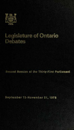 Official report of debates (Hansard) : Legislative Assembly of Ontario = Journal des débats (Hansard) : Assemblée législative de l'Ontario 1978 4_cover