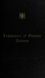 Official report of debates (Hansard) : Legislative Assembly of Ontario = Journal des débats (Hansard) : Assemblée législative de l'Ontario 1970 3_cover