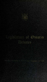 Official report of debates (Hansard) : Legislative Assembly of Ontario = Journal des débats (Hansard) : Assemblée législative de l'Ontario 1970 5_cover