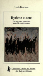 Rythme et sens : des processus rythmiques en poésie contemporaine_cover