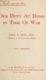 Our duty at home in time of war_cover