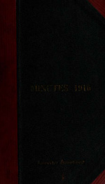 Minutes of the proceedings 1916_cover