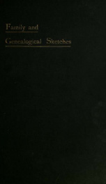 Family and genealogical sketches_cover