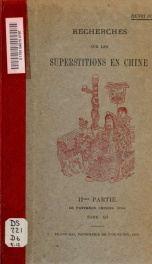 Recherches sur les superstitions en Chine 12_cover