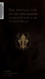 The private life of the Renaissance Florentines_cover
