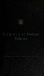 Official report of debates (Hansard) : Legislative Assembly of Ontario = Journal des débats (Hansard) : Assemblée législative de l'Ontario 1955 2_cover