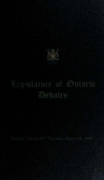 Official report of debates (Hansard) : Legislative Assembly of Ontario = Journal des débats (Hansard) : Assemblée législative de l'Ontario 1959 1_cover