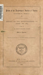 Report on the investigations at Assos 2_cover