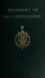 Memorials of old Lincolnshire_cover