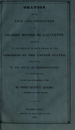 Oration on the life and character of Gilbert Motier de Lafayette_cover