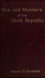 Men and manners of the Third Republic_cover