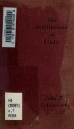 The institutions of Italy_cover