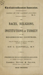 The races, religions, and institutions of Turkey and the neighboring countries_cover