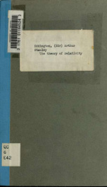The theory of relativity and its influence on scientific thought. Delivered in the Sheldonian theatre 24 May, 1922_cover
