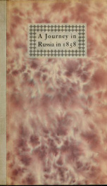 A journey in Russia in 1858_cover