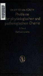 Probleme der physiologischen und pathologischen Chemie; fünfzig vorlesungen über neure Ergebnisse und Richtungslinien der Forschung 2_cover