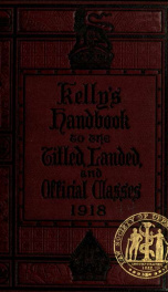 Kelly's Handbook to the Titled, Landed and Official Classes 1919_cover