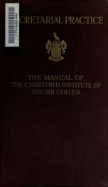 Secretarial practice; the manual of the Chartered Institute of Secretaries_cover