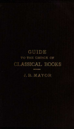 Guide to the choice of classical books, with a supplementary list_cover