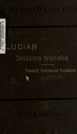 Selected writings. Edited by Francis Greenleaf Allinson_cover