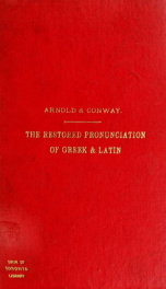 The restored pronunciation of Greek and Latin_cover