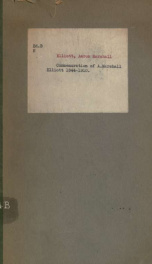 Commemoration of A. Marshall Elliott 1844-1910_cover