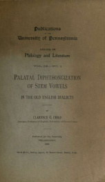 Palatal diphthongization of stem vowels in the Old English dialects 9_cover