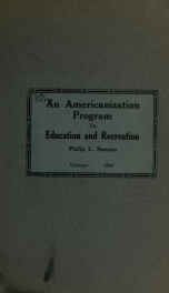 [An Americanization program in education and recreation]: Superintendent's report of Chicago Hebrew Institute activities for 1919-1920_cover